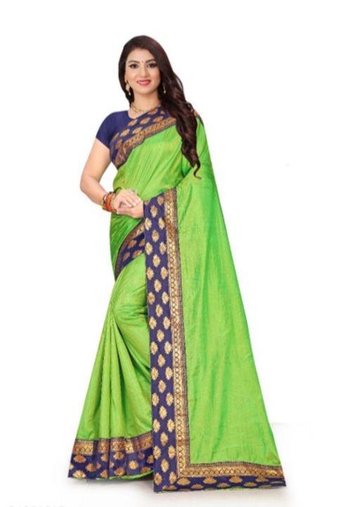 Art silk saree with printed border uploaded by business on 9/20/2021