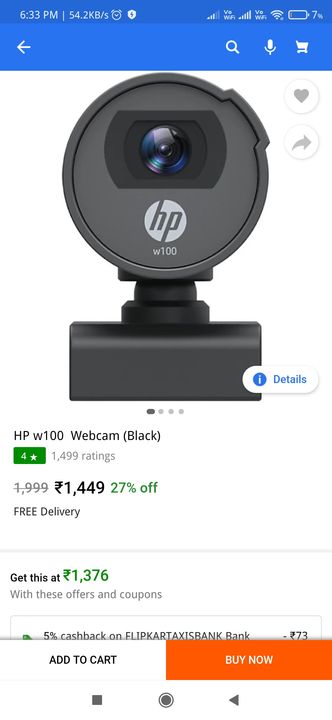 Hp w100 webcam uploaded by business on 9/20/2021