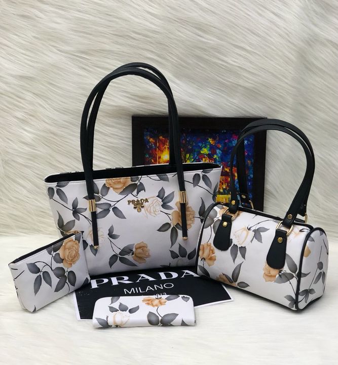 Post image Zxxix

Prada Milano 
4 pc Combo 
print new model 🌹
Handbag 👜 wallet 💌 pouch 👝 clutch 👛 sling 😍
Awesome CB product 

Imported quality 🥰

*At best price just Rs  free shipping*

For regular updates join wtsapp group link 

https://chat.whatsapp.com/JEGBDWP0XYaK5KKthS40q3