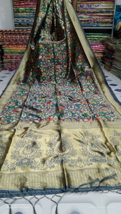 Pure Pashmina Silk Saree With BP uploaded by business on 9/21/2021