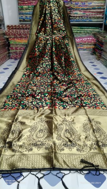 Pure Pashmina Silk Saree With BP uploaded by business on 9/21/2021