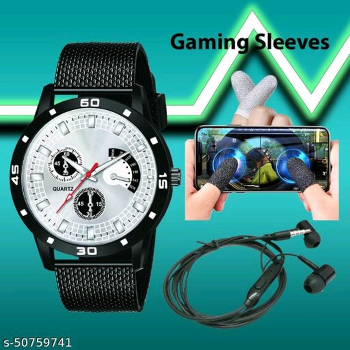 Gaming combo wrist watch earphone gaming sleeve  uploaded by india no .1 seller on 9/21/2021