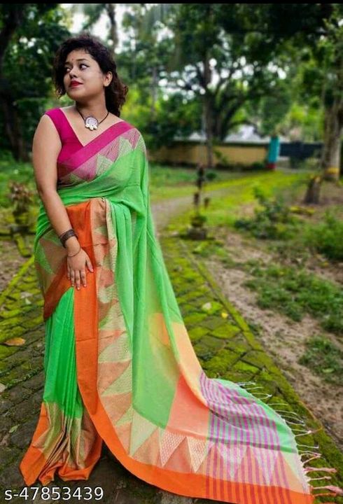 Jamdani woven saree uploaded by business on 9/21/2021