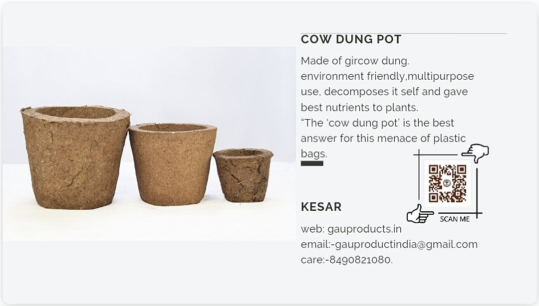 Cow dung pot.
 uploaded by business on 9/11/2020