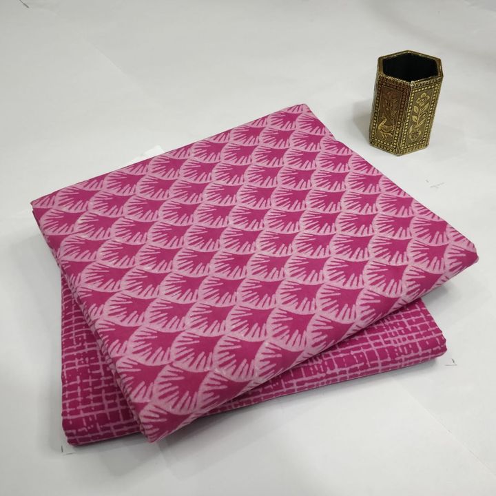 Post image *Exclusive 🥻Beautiful colourful*Hand block print cottan Raninig fabric mix match 2pis suit 👗 Cottan (60/60) cambric*🐾*Printing types*🛍️ *Dabu_print*🛍️🛍️ *Sanganeri_print*🛍️🛍️ *Ajrhk _pritnt*🛍️  🛍️ *Black _and _white*🛍️ *Rapid_print**
 👗 *Kurta(Cottan)*  👖 *Pajama(Cottan)*More designs are available .More information 7891015025Whatsapp link https://wa.me/message/TMDQ3VK2ODHGI1