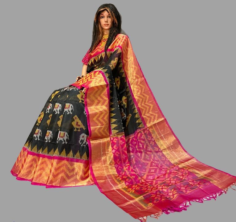 Ikkat sico saree uploaded by business on 9/22/2021