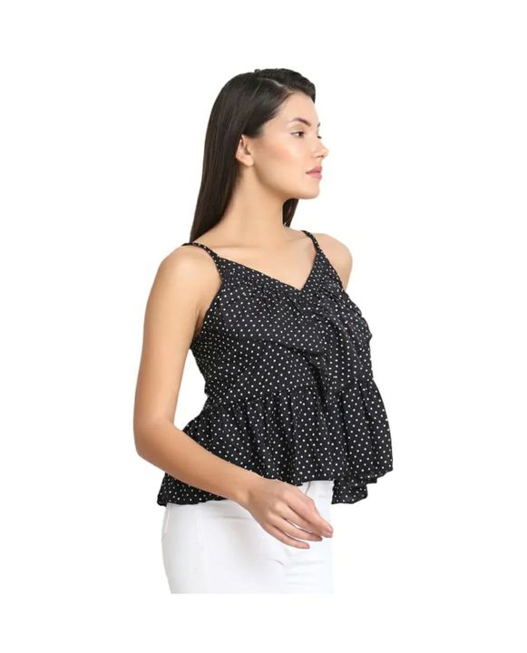 Poison Ivy Backless Polka Dots Tops for Women (Black) uploaded by Soha's on 9/22/2021