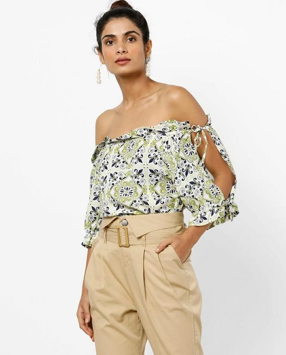 Ajio Off-Shoulder Tops for Women (Green) uploaded by Soha's on 9/22/2021
