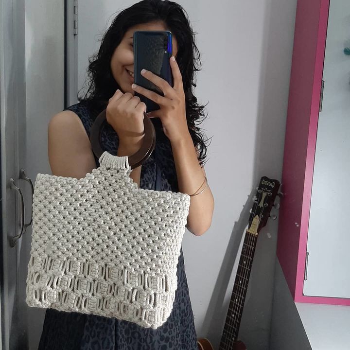 Handbags offwhite macramè  uploaded by Ganpati Decor on 9/22/2021