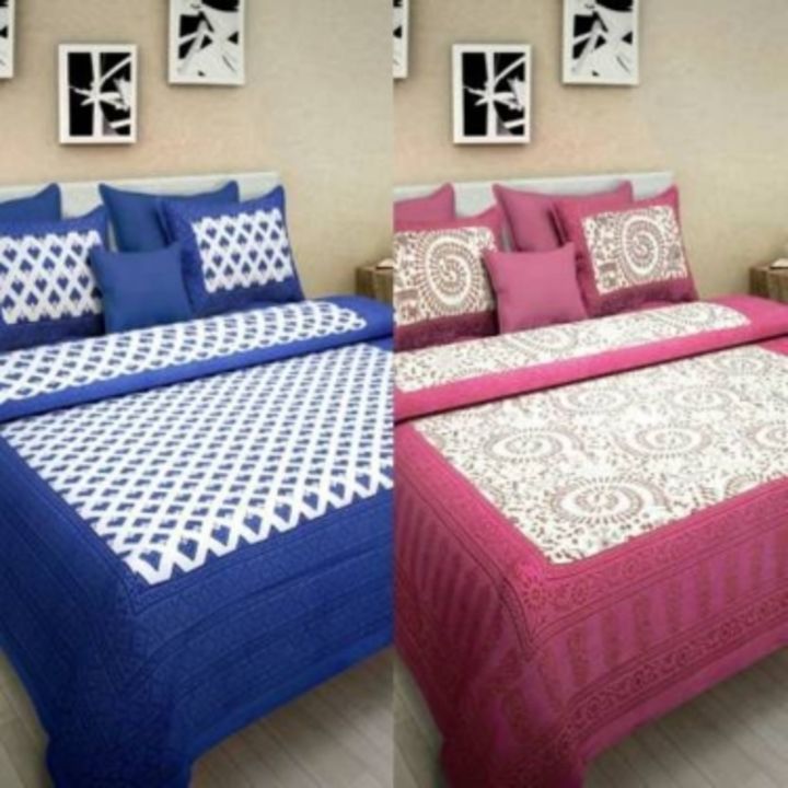 Post image SHREE BALAJI Cotton Double BedsheetColor: Pink,Blue. 
Price 699 onlyFree delivery