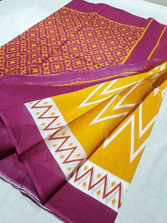 Malmal cotton saree uploaded by business on 9/11/2020