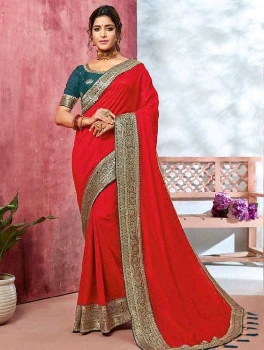 Post image Price 850 Vichitra Silk Saree ,Blouse: Saree with ,Multiple BlouseBlouse Fabric: Art SilkPattern: EmbroideredMultipack: SingleFree Size (Saree Length Size: 5.5 m, Blouse Length Size: 0.8 m) Country of Origin: India