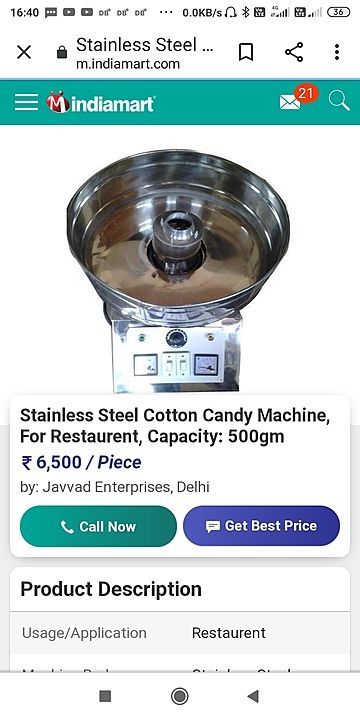 Cotton candy machine uploaded by business on 6/2/2020