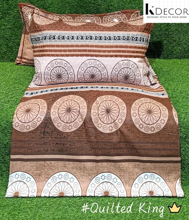Post image *#Quilted King 👑**Quilted Pillow Series By K Decor*👉1 King Size Bedsheet 👉2 large Size Quilted Pillow CoversSize: 108x108 inchesWeight: 1.5 kgFabric: Pure Cotton 250 TCBrand: K DecorPvc Packing
*Awesome Quality 👌**Quality Product for Quality Lovers*_Exclusive and Premium Product_ kav by 9