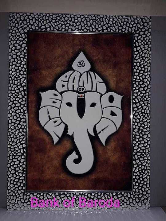 Now we do Paintings. In this picture if you ZOOM IMAGE u see BANK OF BARODA in Lord Ganesh painting. uploaded by Cashew nuts on 9/11/2020
