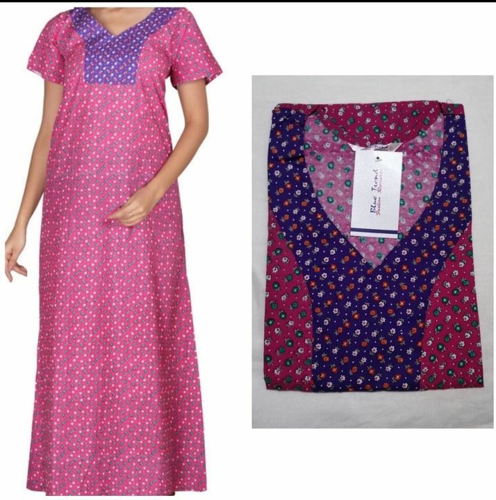 Post image I want 5 Pieces of I am reseller i need pure cotton nighties for wholesale rate below 250 .
Below are some sample images of what I want.