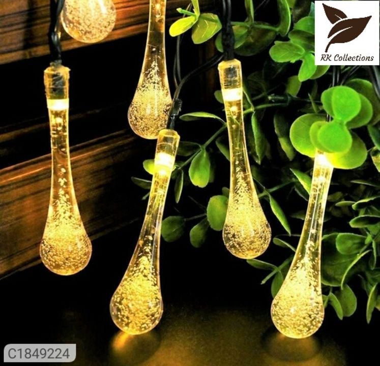LED Water Drop Rain String Lights uploaded by business on 9/24/2021