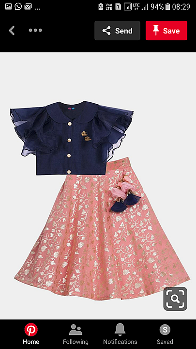 Crop top with skirt for kids.  uploaded by Bee fashion Boutique  on 9/12/2020