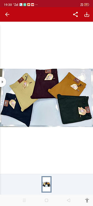 Men's cotton trousers  uploaded by Vishal CLOTHING TRADER INDIA on 6/2/2020