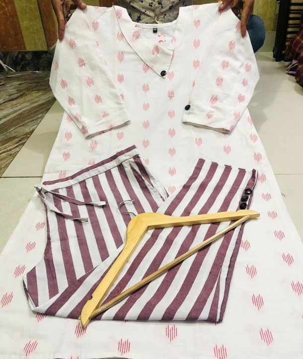 Khadi kurti with pant uploaded by business on 9/24/2021