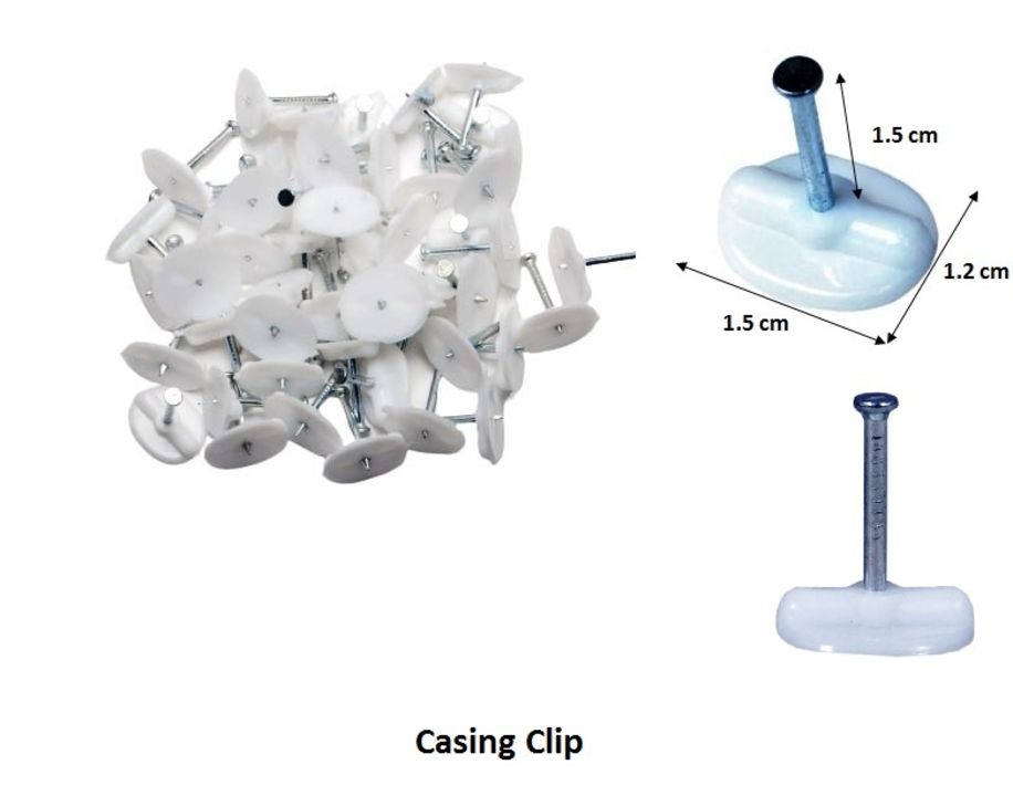 Wire Fastener Circle Clip Circle Cable Casing Flat Clips with Metal Nail (White) - Set of uploaded by Pradipta's on 9/24/2021