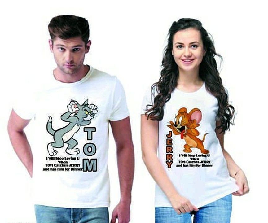 Stylish Printed Couple T-shirts uploaded by Krish Group Kolkata on 9/12/2020