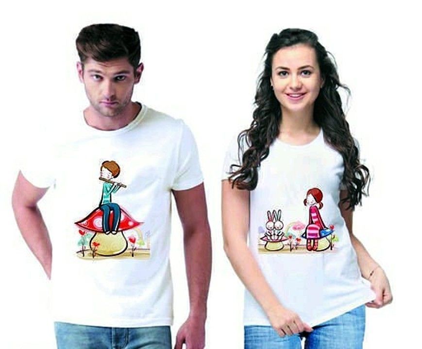 Stylish Printed Couple T-shirts uploaded by Krish Group Kolkata on 9/12/2020
