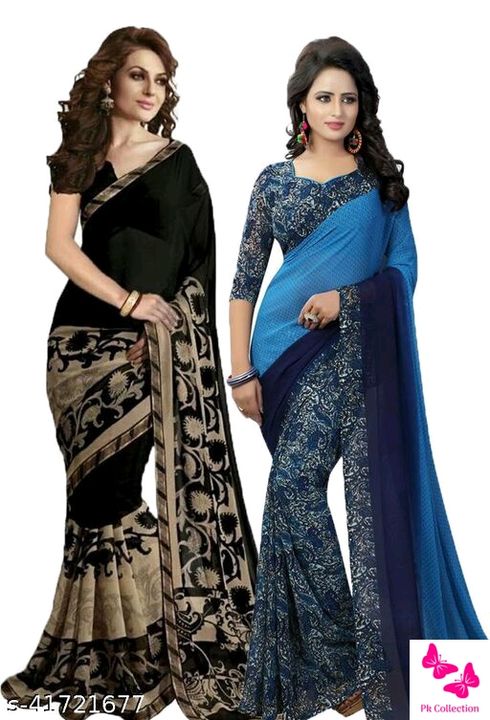 *Aagyeyi Petite Sarees* 1+1=2 pice saree uploaded by business on 9/25/2021