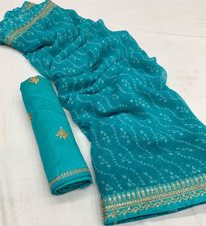 Geogette saree uploaded by business on 9/26/2021