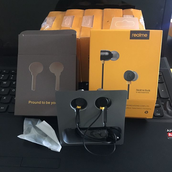 Realme earphone double box packimg uploaded by Shiv hub on 9/26/2021