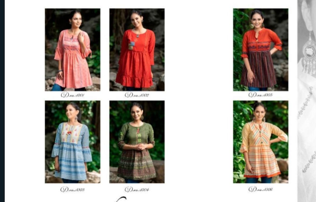 Post image I want 50 Pieces of Kurti with pant or plazo &amp;daily wear kurti,partywear kurti,latest design tops range 100 ‐ 500 rs .
Chat with me only if you offer COD.
Below are some sample images of what I want.