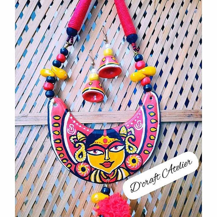 Durga hand painted Necklace set uploaded by D' Craft Atelier  on 9/12/2020