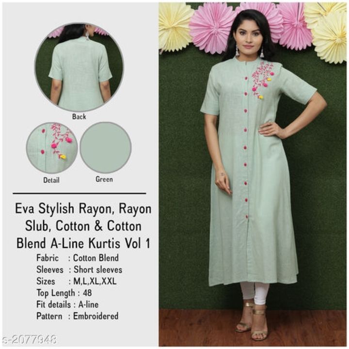 🌺Embroidered Cotton Blend Kurtis 🌺 uploaded by business on 9/27/2021