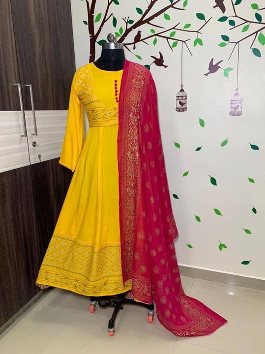 BEAUTIFUL GOWN WITH DUPPTTA COLLECTION uploaded by Dharm Patel on 9/27/2021