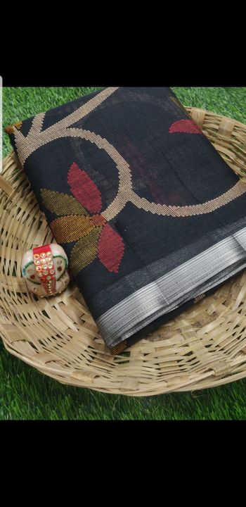 Jute silk saree uploaded by Blue Blossom on 9/27/2021