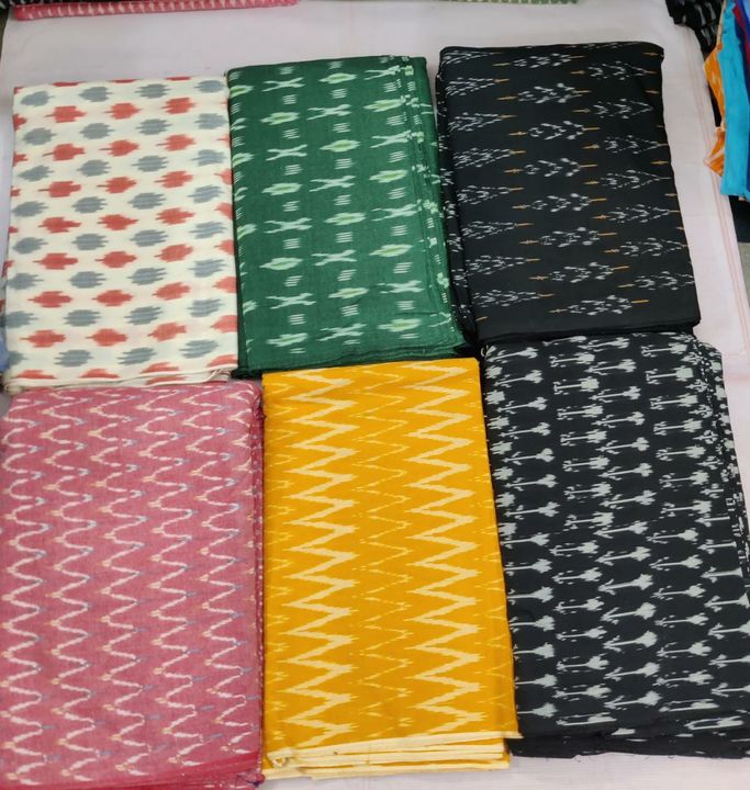 Ikkat handloom fabric uploaded by mashaallah kalamkari collections on 9/27/2021
