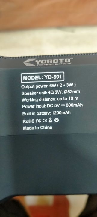 Portable Wireless Speaker Yo591 uploaded by business on 9/28/2021