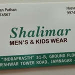 Business logo of Shalimar mens kids wear