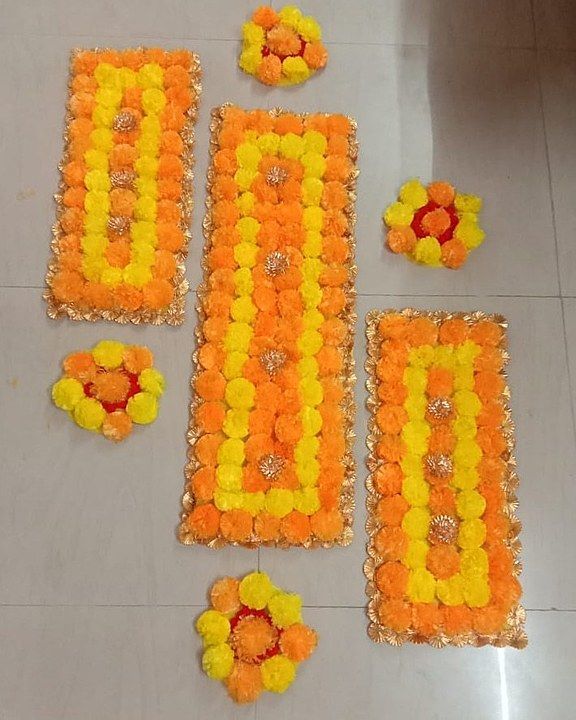 Flower handmade beautiful rangoli  uploaded by Handmade creation on 9/12/2020