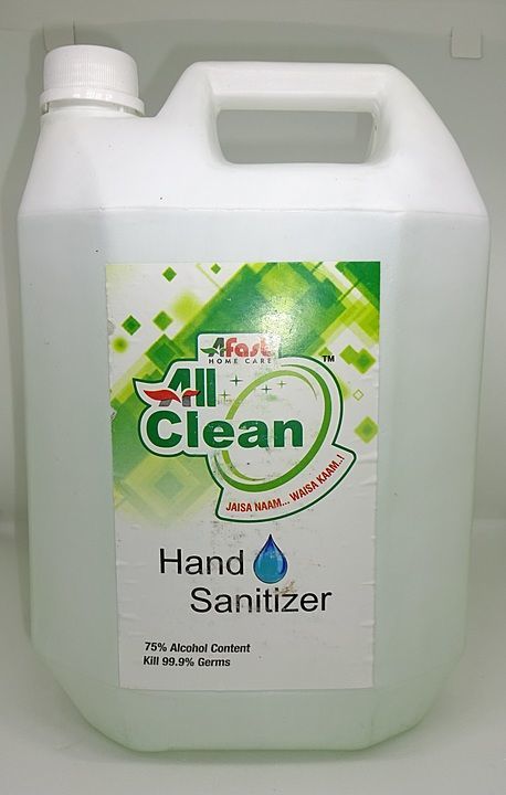 5 Litre 75% ISOPROPYL ALCOHOL "ALL CLEAN" HAND SANITIZER uploaded by business on 9/12/2020