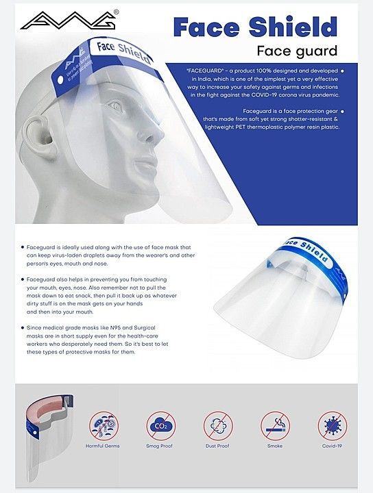 250 micron elastic strap face shield uploaded by business on 6/2/2020