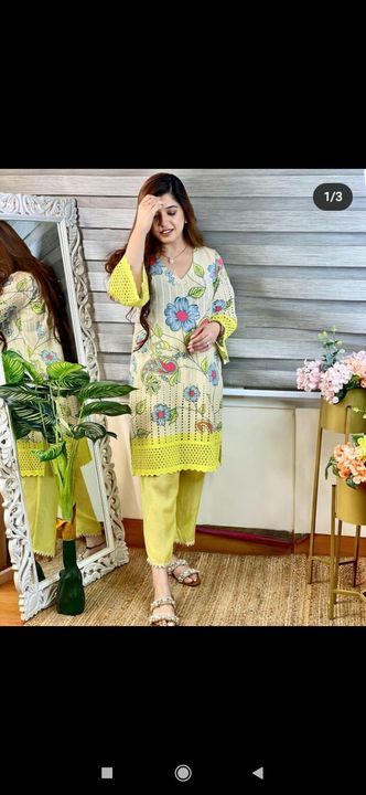 Kurti with pant uploaded by Maya creations on 9/29/2021