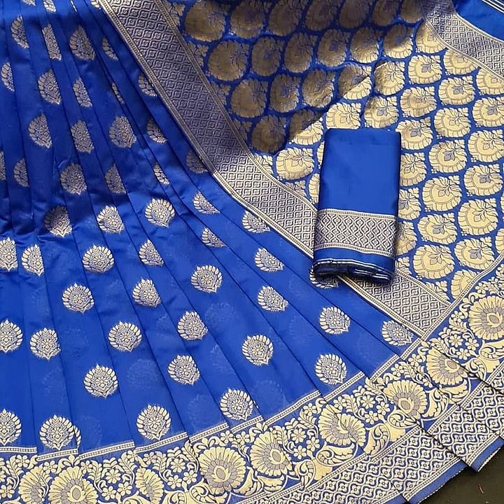 Designer lichi silk weaving heavy work saree uploaded by Sp enterprise on 9/13/2020