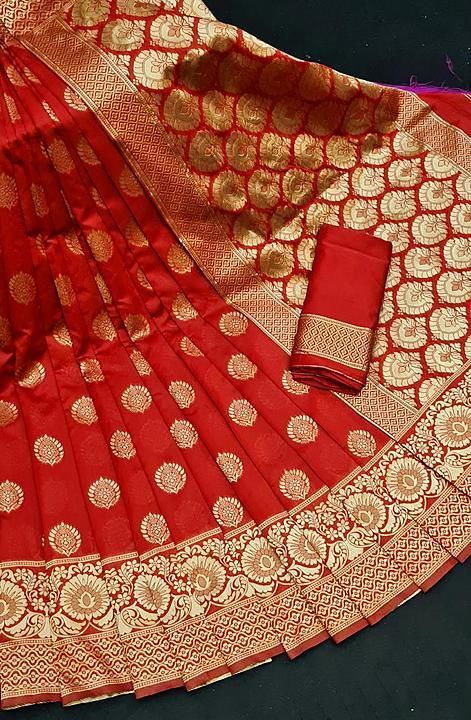 Designer lichi silk weaving heavy work saree uploaded by Sp enterprise on 9/13/2020