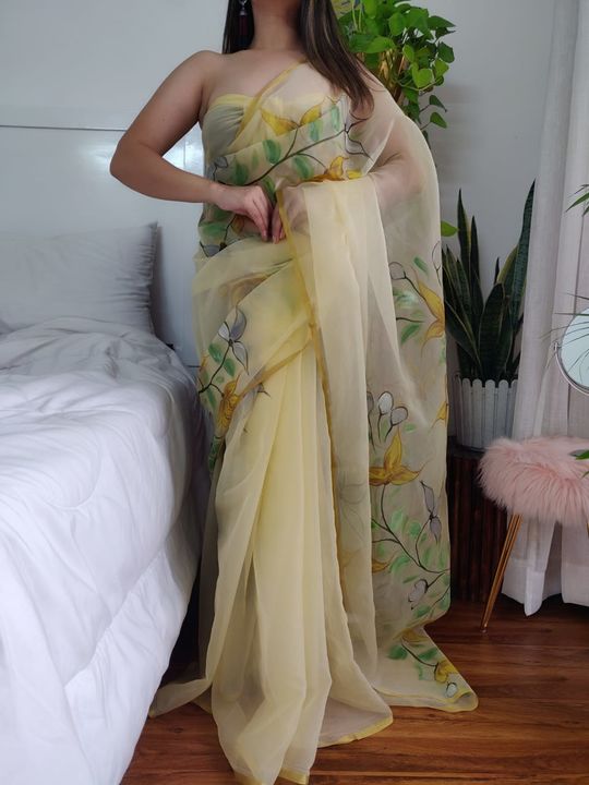 ORGENJA SAREE uploaded by ROYAL E-MART on 9/29/2021