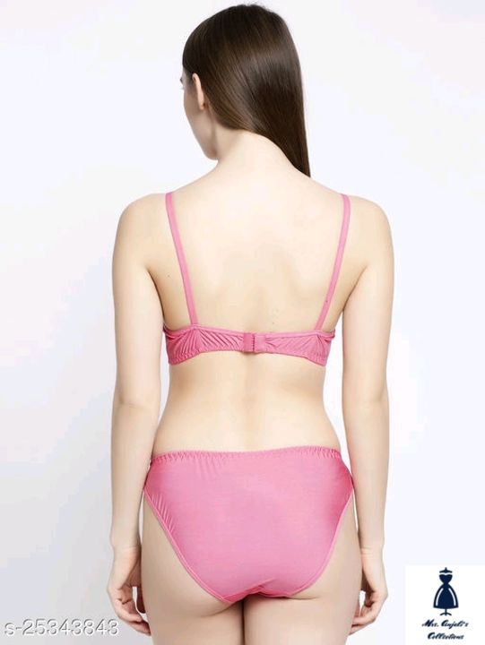 Women Cotton lycra With Net Solid Bra & panty set uploaded by Mrs. Anjali's Collections on 9/29/2021