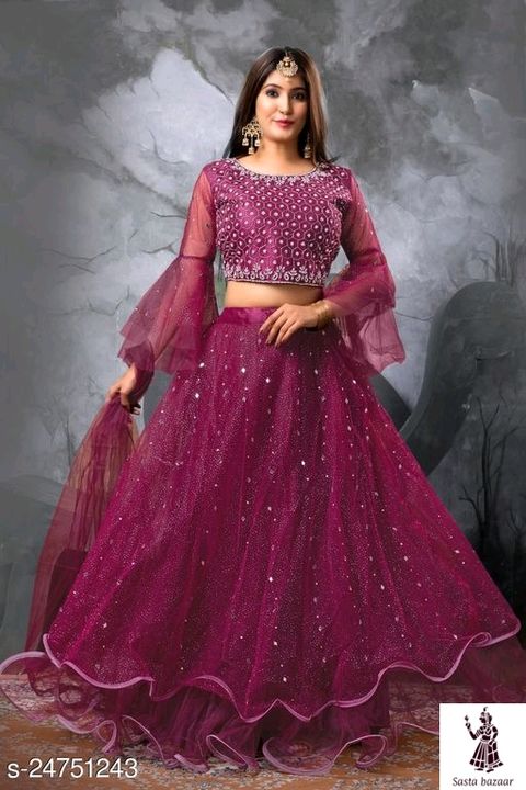 Party wear lehnga 🥳🥳 uploaded by business on 9/30/2021