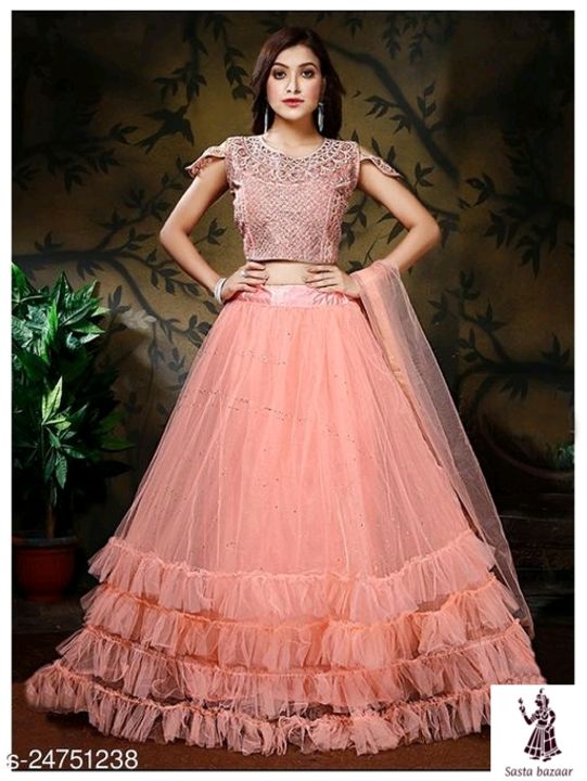 Party wear lehnga 🥳🥳 uploaded by Wholesale on 9/30/2021