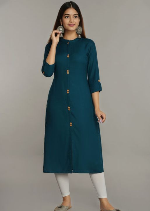 Women solid straight kurta uploaded by Lucky on 9/30/2021