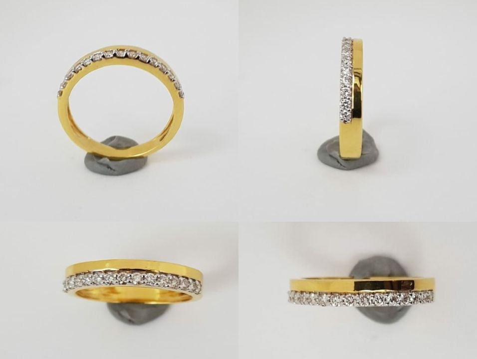 😍18k Hallmark Gold Ring studded with Swarovski Diamond♦ uploaded by business on 9/30/2021